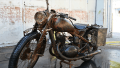 Low Water Levels of River Danube Expose WWII Soldiers' Remains and Motorcycle