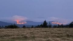 Helicopter Waterbombs Continue to Combat Four-Mile Wildfire in Cairngorms