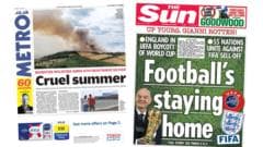 Papers Discuss 'Cruel Summer' and Potential World Cup Boycott Amid Fires Near Nuclear Plant