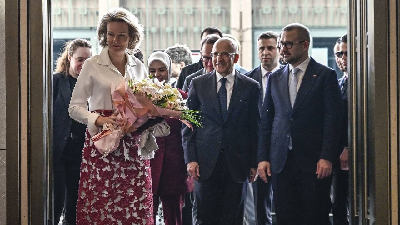 Belçika Kraliçesi Mathilde, TCMB İstanbul Finans Merkezi'ni ziyaret etti