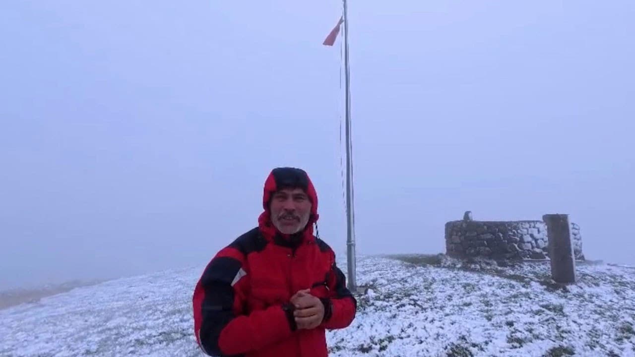 Mayıs sonunda Osmanlı Yaylası'nda kar yağışı etkili oldu