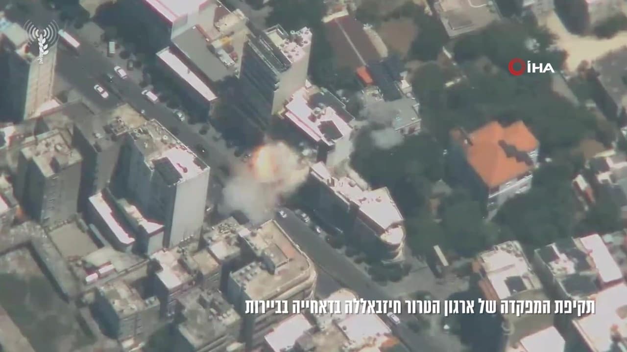İsrail ordusu Beyrut'taki Hizbullah karargahını hedef aldı