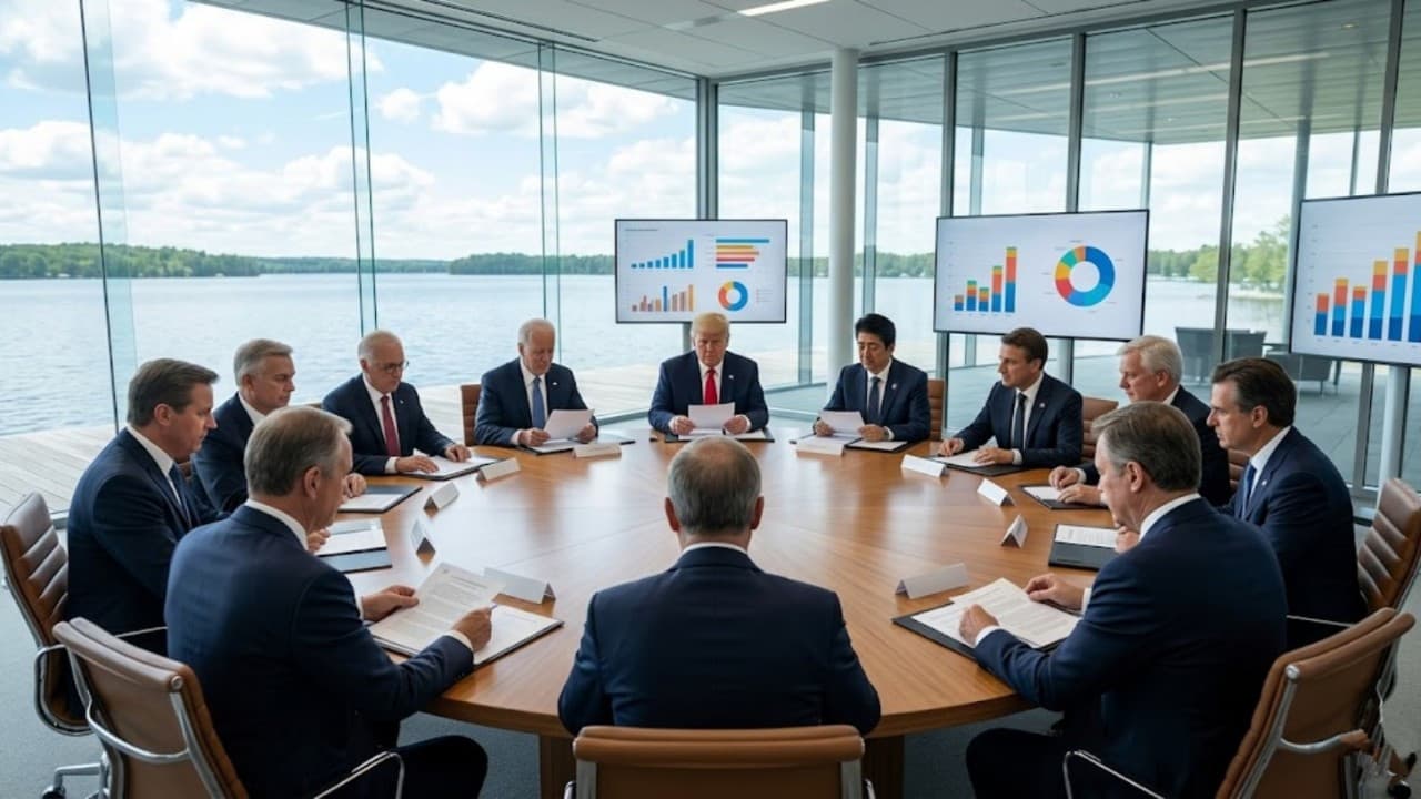 G7 liderleri Trump ve İran anlaşmasının detaylarını inceliyor