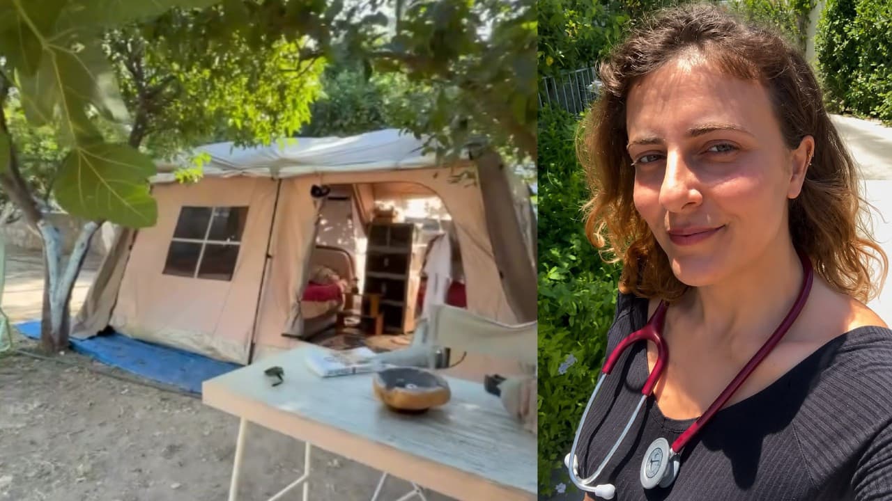 Bodrum'da yüksek kira nedeniyle çadırda yaşamayı seçen doktor