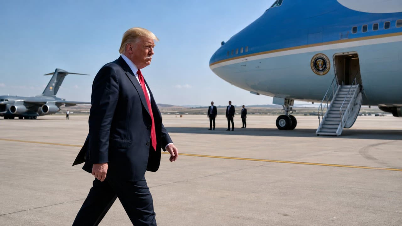 Trump Türkiye dönüşünde gizli askeri uçakla ayrıldı