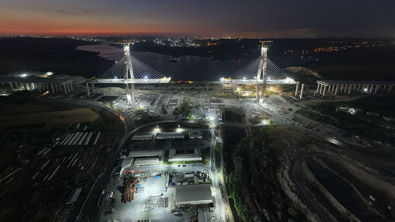 İstanbul'un ikinci en yüksek köprüsü Sazlıdere tamamlanma aşamasında