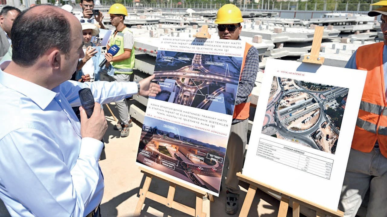 Konya raylı sistem projeleriyle şehir trafiğini azaltmayı hedefliyor