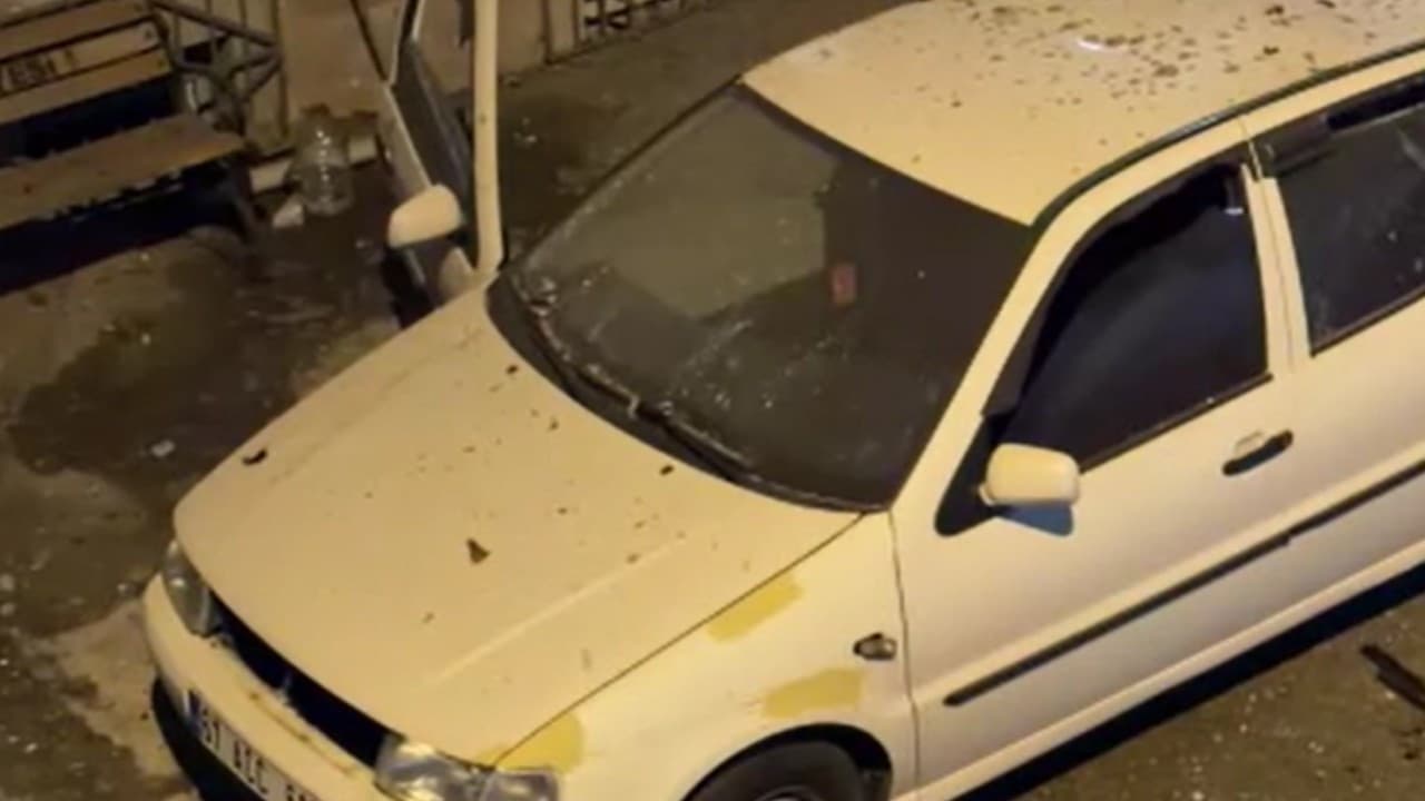 Trabzon'da Emniyet Müdürlüğü bahçesine İHA düştü