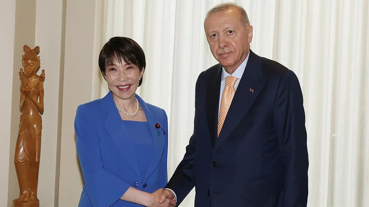 Erdoğan, Japonya Başbakanı Takaiçi Sanae'yi kabul etti
