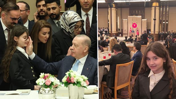 Dünya matematik şampiyonu Lina, özel davetle gitti: Cumhurbaşkanı Erdoğan'a sorduğu soru herkesi gülümsetti