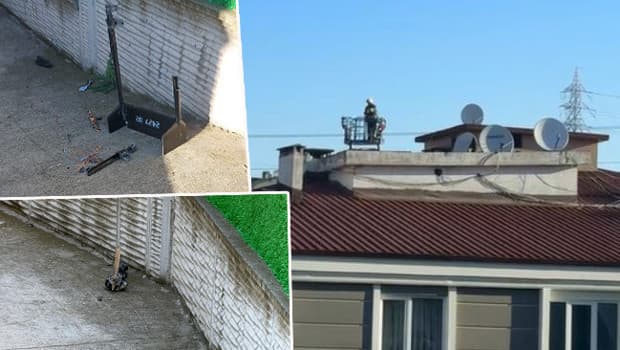 İnsansız hava aracı sokakta düştü, evlerde hasar meydana geldi