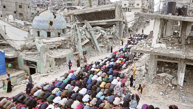 Gazze'de bayramda saldırılar devam ediyor