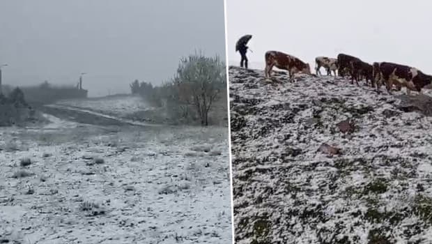 Haziran ayında Posof'ta aniden kar yağdı