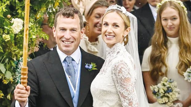 İngiltere'de Prenses Anne'in oğlu Peter Phillips evlendi