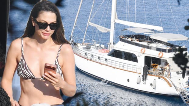 Demet Özdemir ailesiyle Göcek'te tatil yaptı