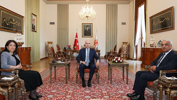 TBMM Başkanı Kurtulmuş, DEM Parti İmralı heyetini kabul etti