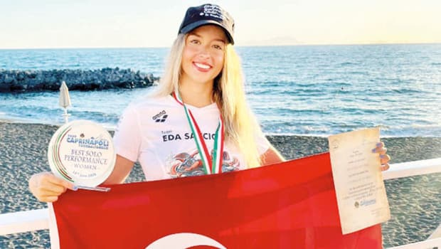 Eda Savcıgil, 28 kilometrelik parkuru 9 saatte tamamlayarak rekor kırdı