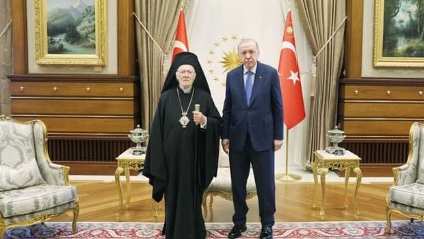 Cumhurbaşkanı Erdoğan Bartholomeos'u Beştepe'de kabul etti