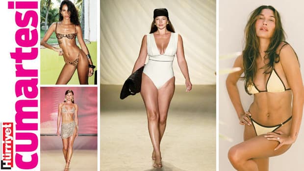 Günbatımı renkleri ile parıltılı mayo ve bikini modelleri bir araya geliyor