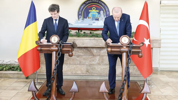 Erdoğan, Romanya'da gemi teslim töreninde konuştu