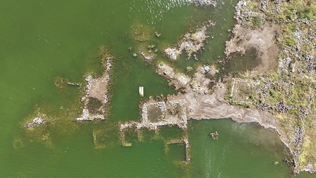 Yamula Barajı'nda su seviyesi yükseldi, eski Kuşçu Mahallesi yeniden sular altında
