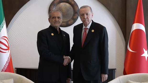 Cumhurbaşkanı Erdoğan, İranlı mevkidaşı Pezeşkiyan ile görüştü