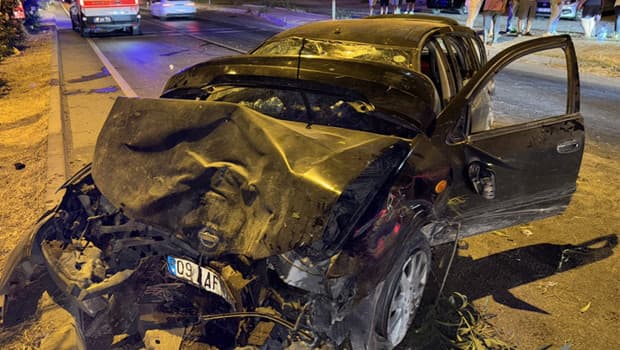 Aydın'da otomobil ağaca çarptı, 6 kişi yaralandı