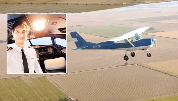 Pilot, uçakta kapıyı açarak havada atladı