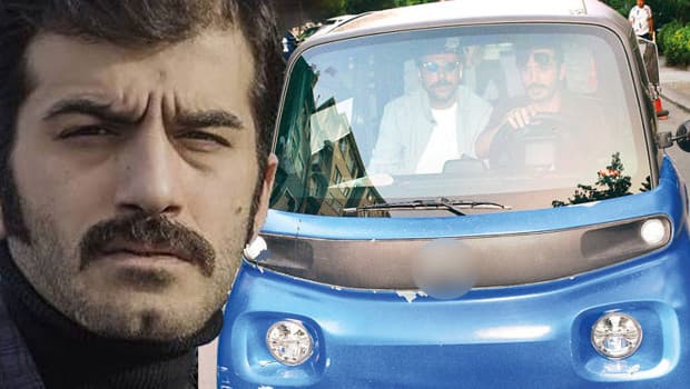 Ufuk Bayraktar yeni elektrikli aracıyla Cihangir'de görüntülendi