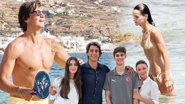 İbrahim Kutluay ve Demet Şener Yunan Adası Paros'ta Tatilde