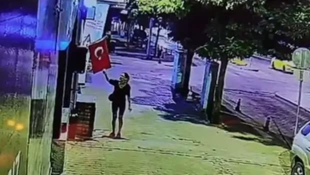 Muğla'da Türk bayrağını yakan şüpheli adliyeye sevk edildi
