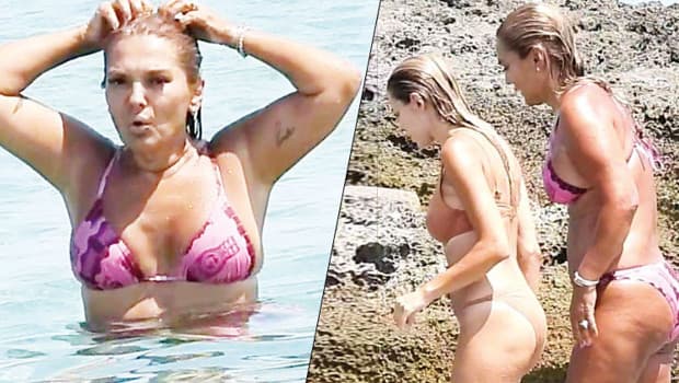 Demet Akalın sahne öncesi plajda dinlendi