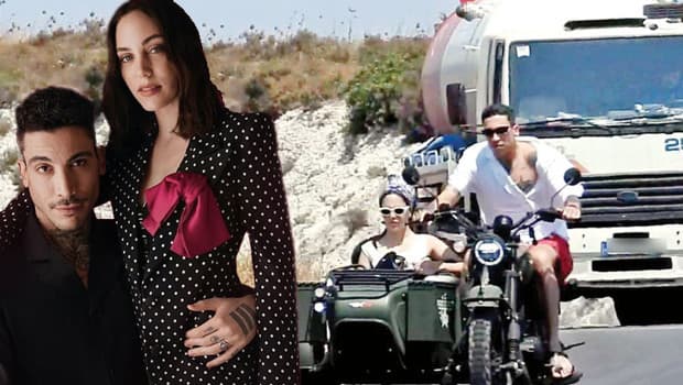 Can Bonomo ve Öykü Karayel Çeşme'de tatil yapıyor