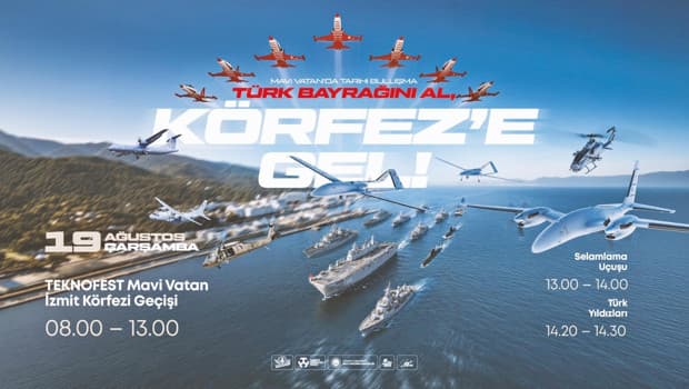 TEKNOFEST Mavi Vatan'da Türk Donanması ve İHA'lar Gökyüzünde Buluşuyor
