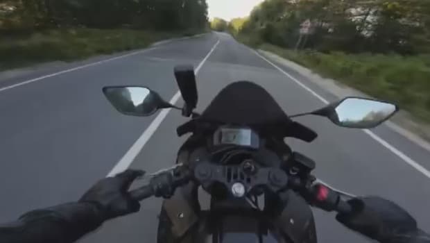 Şile'de Ceyda Yakova'nın motosiklet kazası kask kamerasında görüntülendi