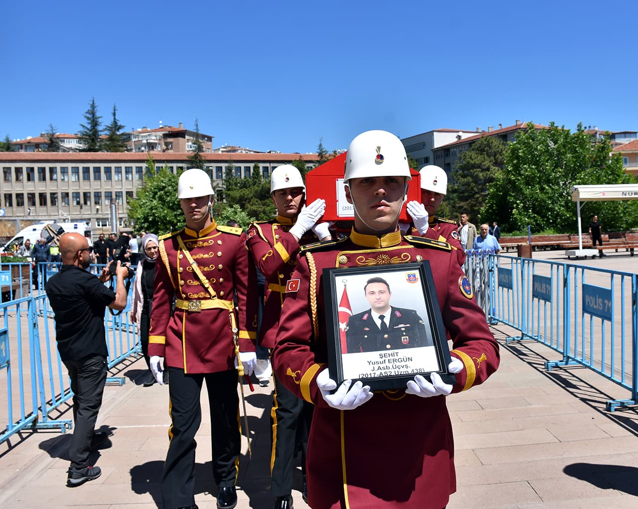 Şehit Jandarma Astsubay Yusuf Ergün'e veda töreni