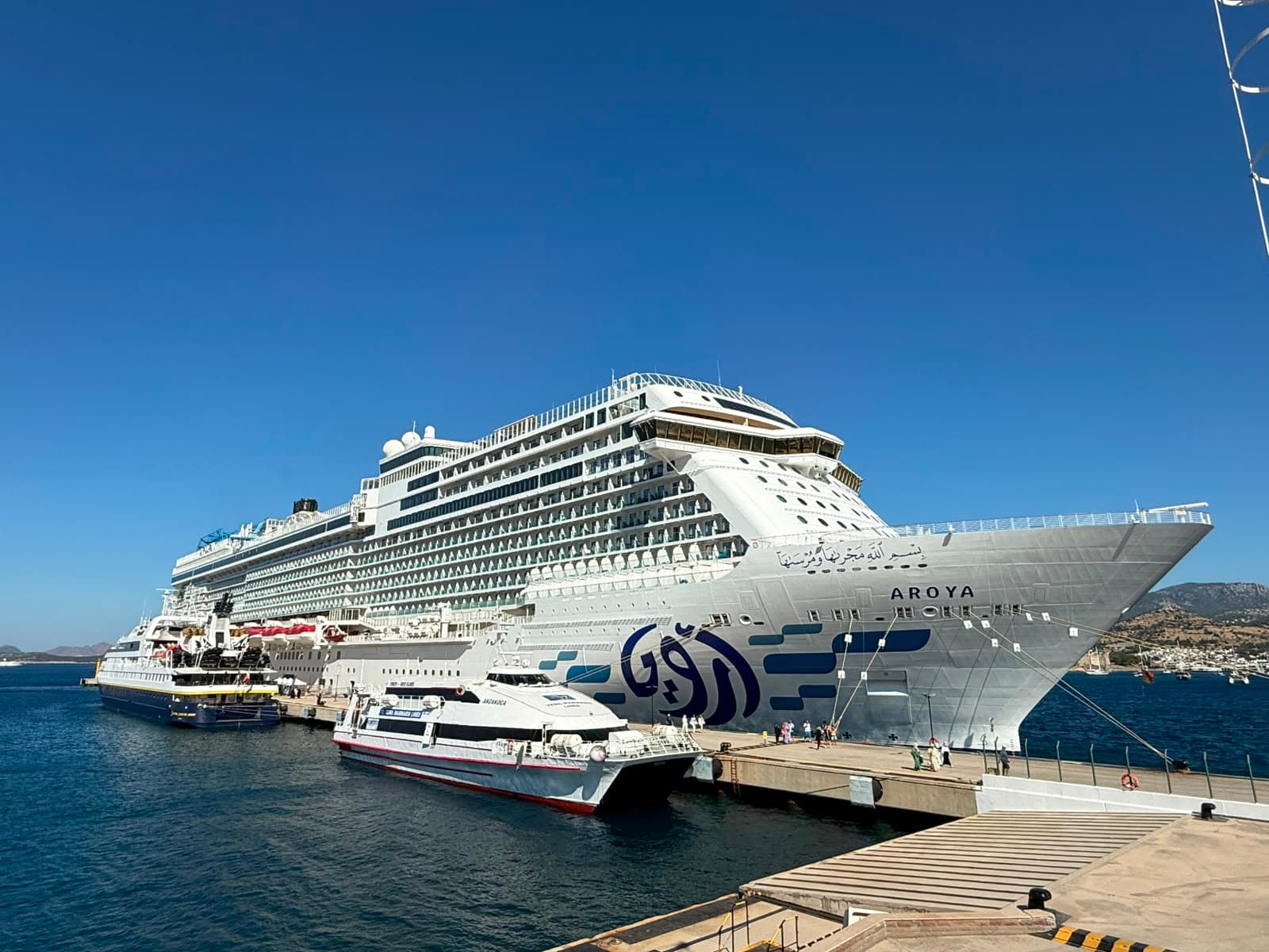 Bodrum'a iki dev kruvaziyerle 3 bin 292 turist geldi