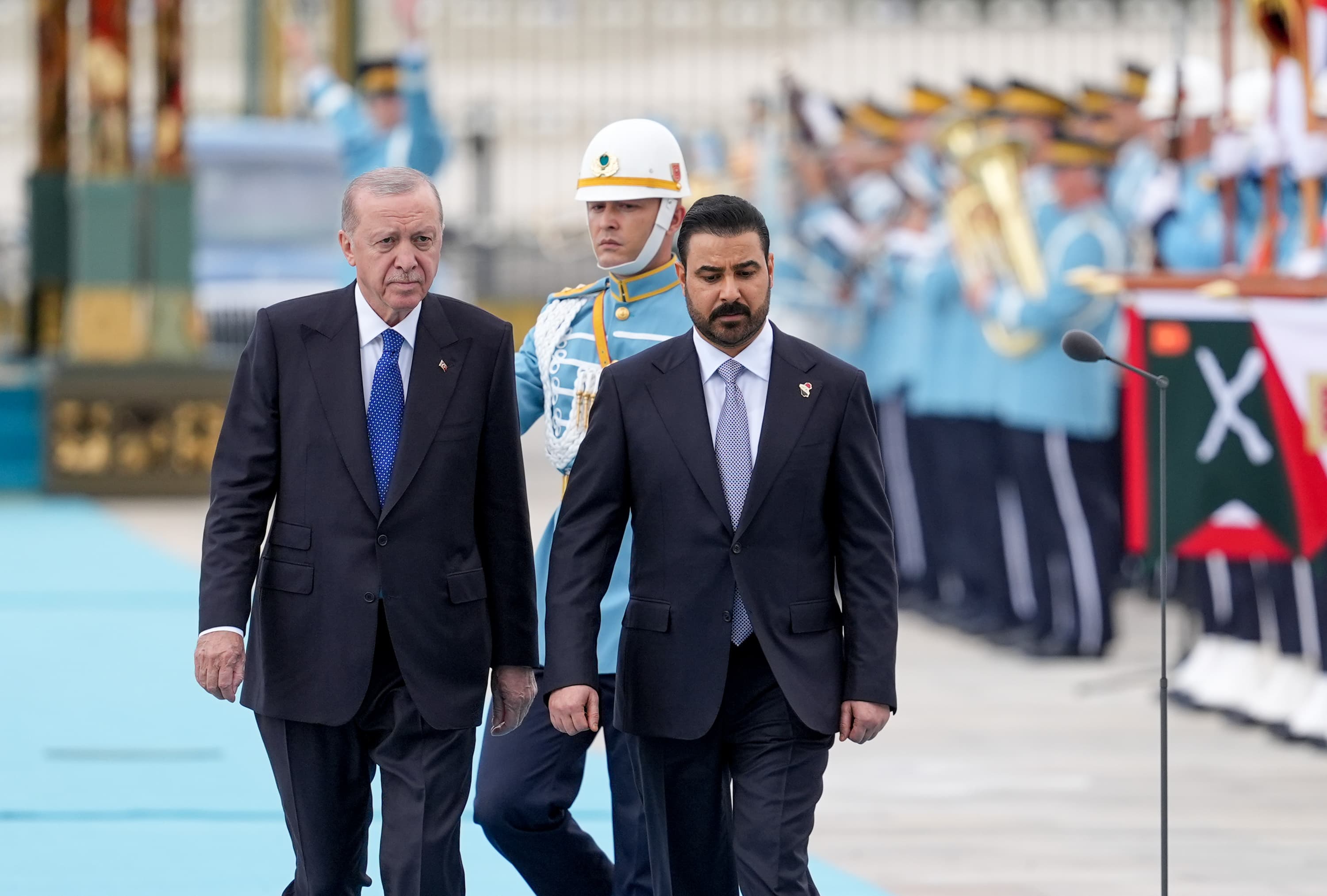 Cumhurbaşkanı Erdoğan, Irak Başbakanı Zeydi'yi resmi törenle karşıladı