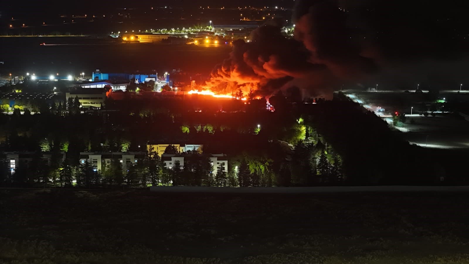 Eskişehir TEI fabrikasında yangın kontrol altına alındı