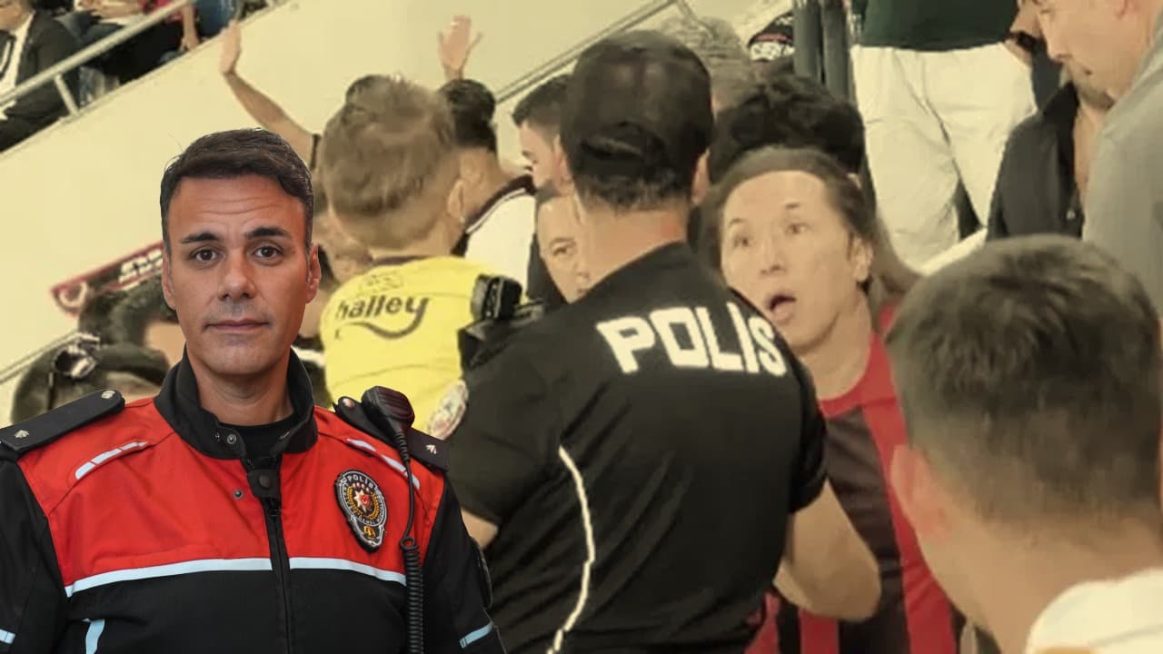Polis, çocuğu tribünden kurtarma anını anlattı