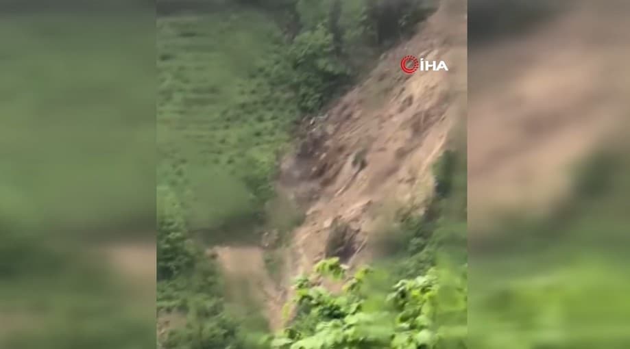 Giresun'da heyelan nedeniyle 33 konut tahliye edildi