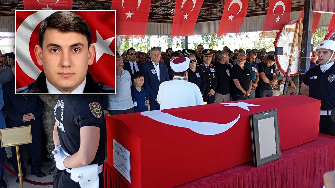 Şehit polis memuru Aydın Üyenarık son yolculuğuna uğurlandı