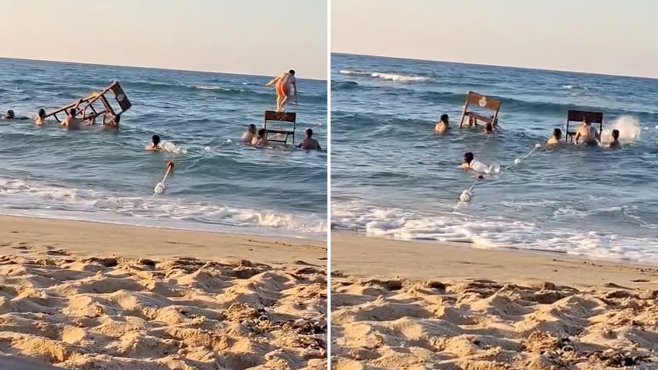 Cankurtaran kulesi plajda atlama platformu oldu