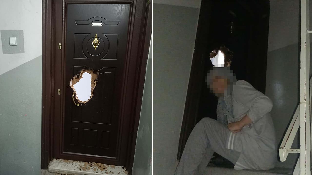Kadın komşusunun kapısını matkapla kırdı
