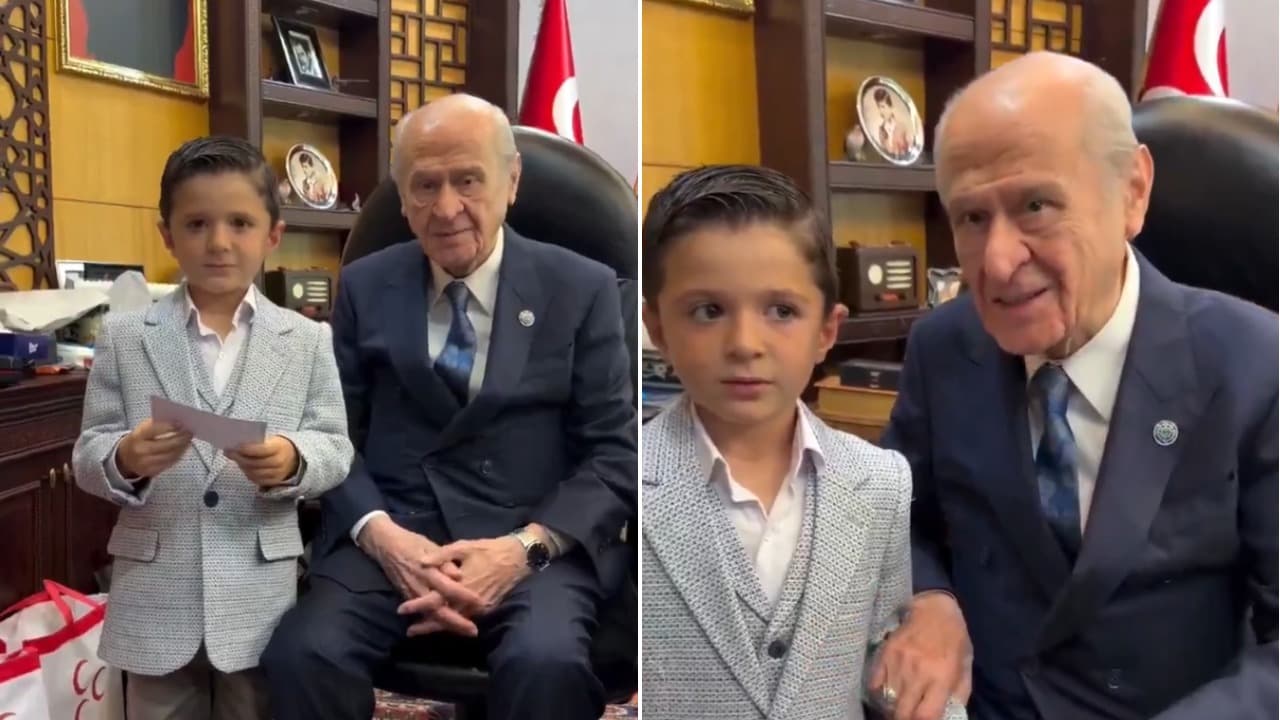Bahçeli ile çocuk arasında eğlenceli diyalog
