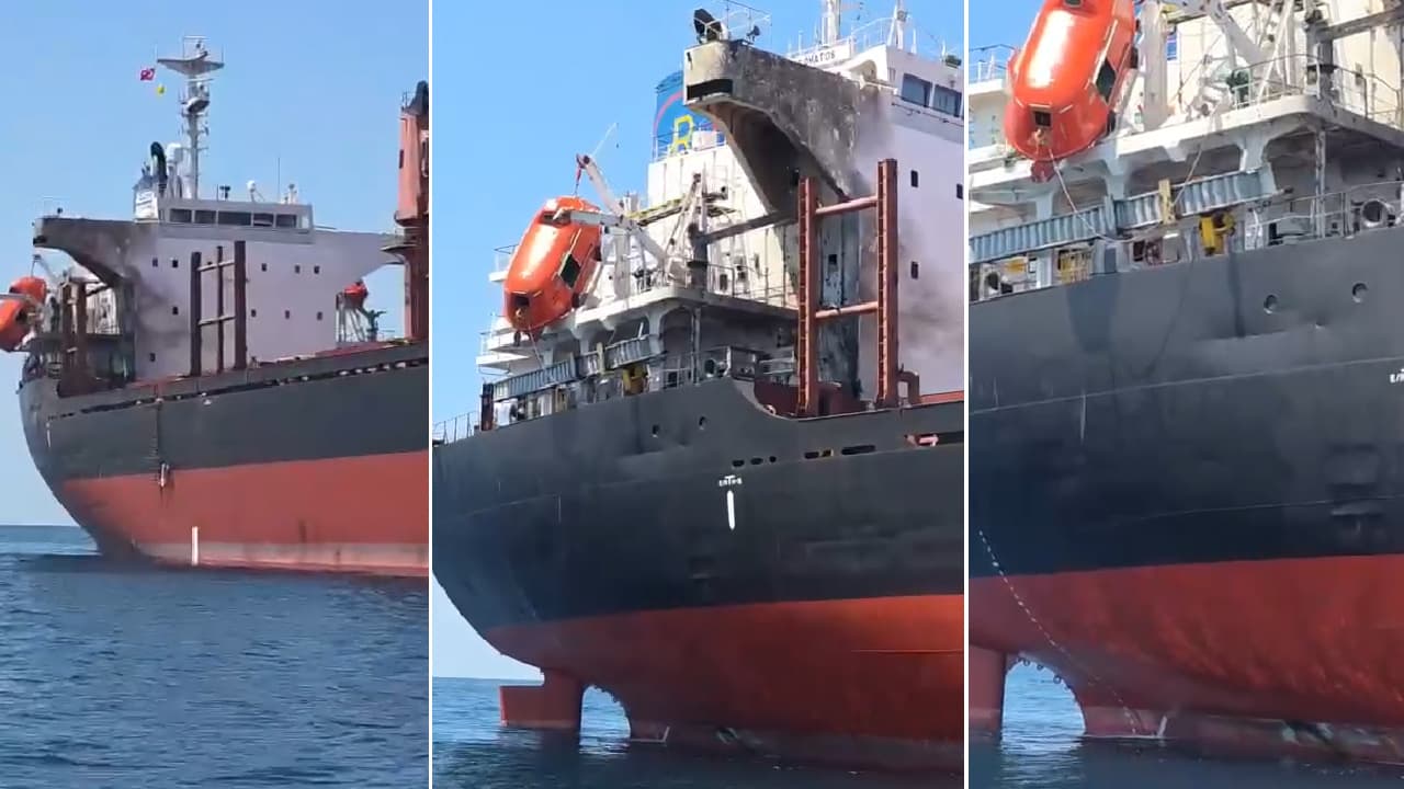 Rusya'da hasar gören gemi İstanbul açıklarına demirledi