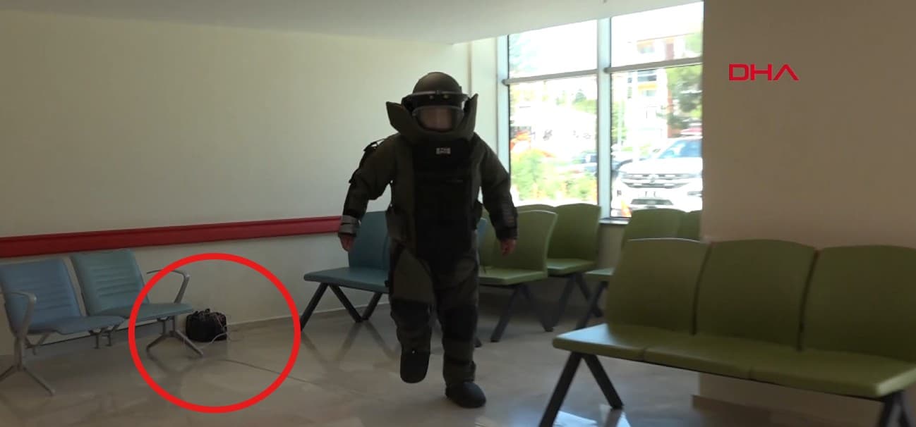 Burdur Devlet Hastanesi'nde bomba tatbikatı yapıldı