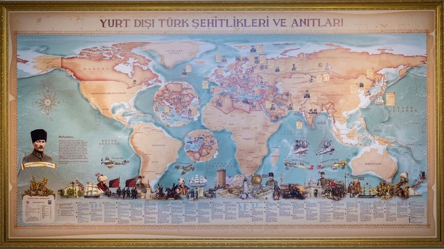 Türk şehitlikleri dünya genelinde tek haritada toplandı.