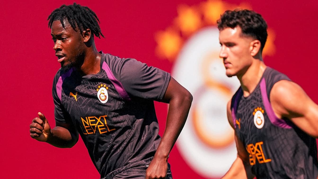 El Chadaille Bitshiabu, Galatasaray'da ilk antrenmanına katıldı