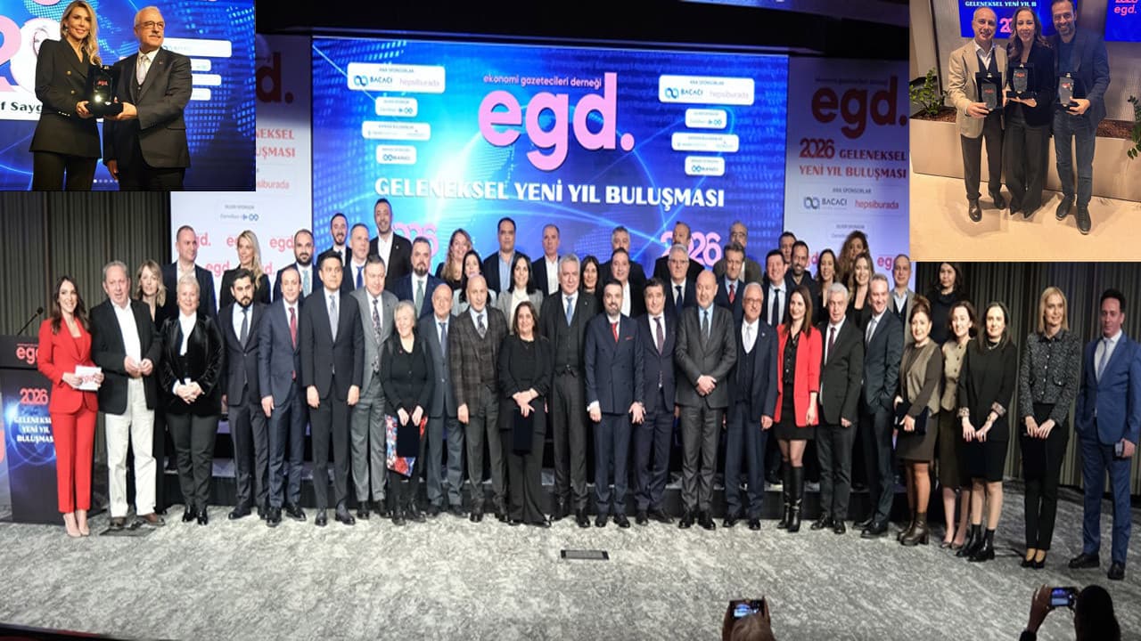 Ekonomi basını ve iş dünyası yeni yıl buluşmasında bir araya geldi, CNBC-e'ye 4 plaket geldi